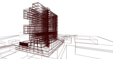 soyut mimari duvar kağıdı, dijital arkaplan