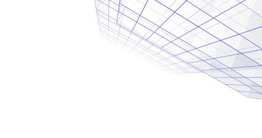 Mimari sanat konseptinde soyut çizgiler, minimum geometrik şekiller. 