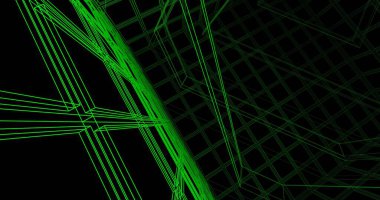 Mimari sanat konseptinde soyut çizgiler, minimum geometrik şekiller. 