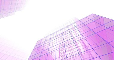 Mimari sanat konseptinde soyut çizgiler, minimum geometrik şekiller. 