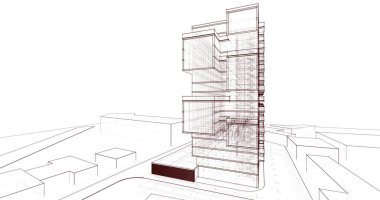 soyut mimari duvar kağıdı, dijital arkaplan