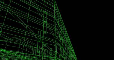 soyut mimari duvar kağıdı tasarımı, dijital konsept arkaplan