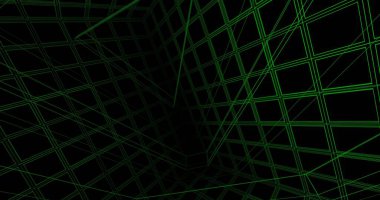 Mimari sanat konseptinde soyut çizgiler, minimum geometrik şekiller. 