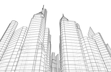 soyut mimari duvar kağıdı tasarımı, dijital konsept arkaplan