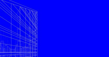 Mimari sanat konseptinde soyut çizgiler, minimum geometrik şekiller. 