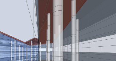 soyut mimari duvar kağıdı tasarımı, dijital konsept arkaplan