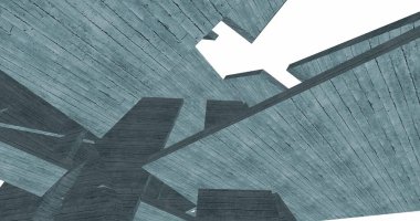 Mimari sanat konseptinde soyut çizgiler, minimum geometrik şekiller. 