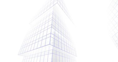 Mimari sanat konseptinde soyut çizgiler, minimum geometrik şekiller. 