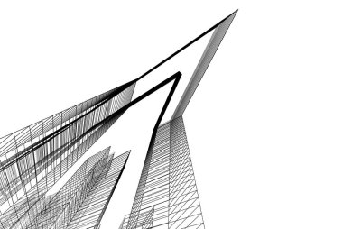 soyut mimari duvar kağıdı tasarımı, dijital konsept arkaplan