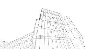 soyut mimari duvar kağıdı tasarımı, dijital konsept arkaplan