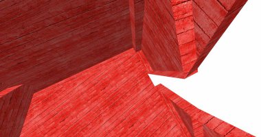 Mimari sanat konseptinde soyut çizgiler, minimum geometrik şekiller. 