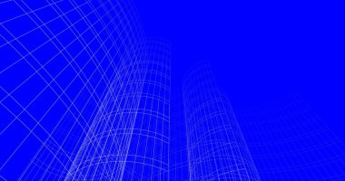 Mimari sanat konseptinde soyut çizgiler, minimum geometrik şekiller. 