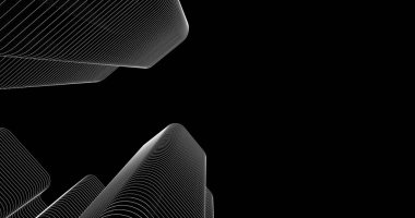 Mimari sanat konseptinde soyut çizgiler, minimum geometrik şekiller. 