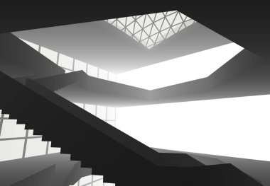 soyut mimari duvar kağıdı tasarımı, dijital konsept arkaplan