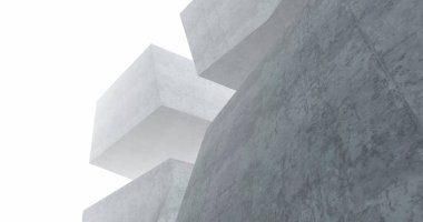 Mimari sanat konseptinde soyut çizgiler, minimum geometrik şekiller. 