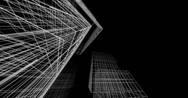 soyut mimari duvar kağıdı tasarımı, dijital konsept arkaplan