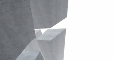 Mimari sanat konseptinde soyut çizgiler, minimum geometrik şekiller. 