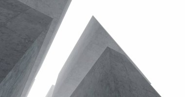 Mimari sanat konseptinde soyut çizgiler, minimum geometrik şekiller. 