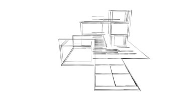 soyut mimari duvar kağıdı, dijital arkaplan