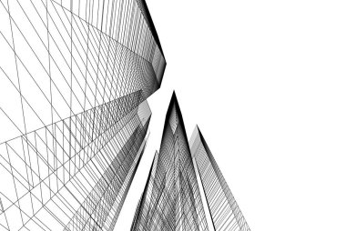 soyut mimari duvar kağıdı tasarımı, dijital konsept arkaplan