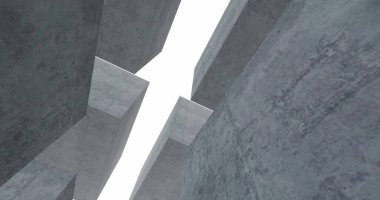 Mimari sanat konseptinde soyut çizgiler, minimum geometrik şekiller. 