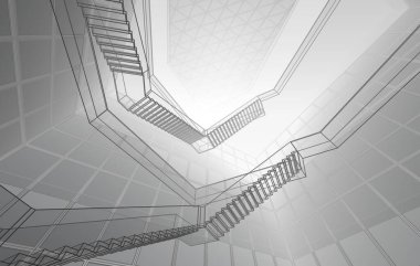 soyut mimari duvar kağıdı tasarımı, dijital konsept arkaplan