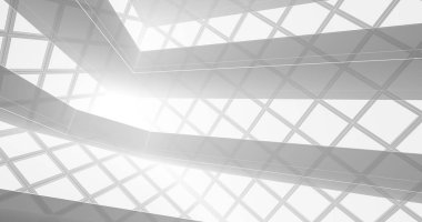 Mimari sanat konseptinde soyut çizgiler, minimum geometrik şekiller. 