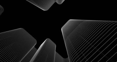 Mimari sanat konseptinde soyut çizgiler, minimum geometrik şekiller. 