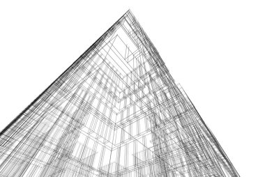 soyut mimari duvar kağıdı tasarımı, dijital konsept arkaplan