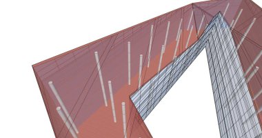 soyut mimari duvar kağıdı tasarımı, dijital konsept arkaplan