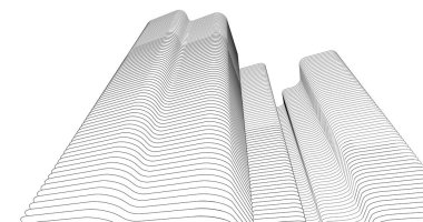 Mimari sanat konseptinde soyut çizgiler, minimum geometrik şekiller. 