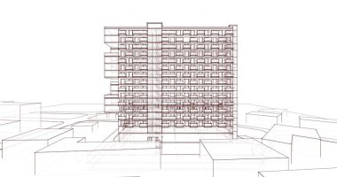 soyut mimari duvar kağıdı, dijital arkaplan