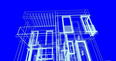 çizgili mimari duvar kağıdı, dijital arkaplan