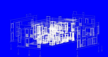 çizgili mimari duvar kağıdı, dijital arkaplan