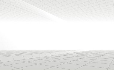 Mimari sanat konseptinde soyut çizgiler, minimum geometrik şekiller. 