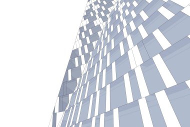 Mimari sanat konseptinde soyut çizgiler, minimum geometrik şekiller. 