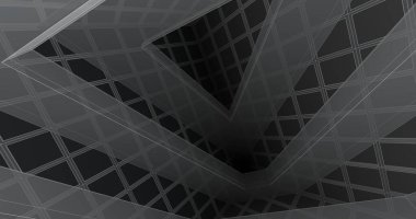 Mimari sanat konseptinde soyut çizgiler, minimum geometrik şekiller. 