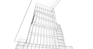 soyut mimari duvar kağıdı tasarımı, dijital konsept arkaplan