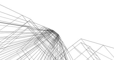 soyut mimari duvar kağıdı tasarımı, dijital konsept arkaplan