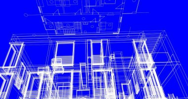 çizgili mimari duvar kağıdı, dijital arkaplan