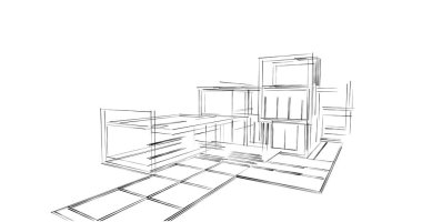 soyut mimari duvar kağıdı, dijital arkaplan