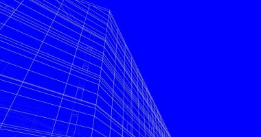 Mimari sanat konseptinde soyut çizgiler, minimum geometrik şekiller. 