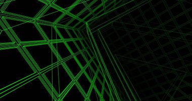 Mimari sanat konseptinde soyut çizgiler, minimum geometrik şekiller. 