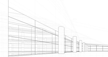 soyut mimari duvar kağıdı tasarımı, dijital konsept arkaplan