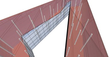 soyut mimari duvar kağıdı tasarımı, dijital konsept arkaplan