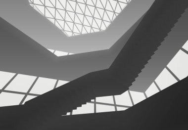 soyut mimari duvar kağıdı tasarımı, dijital konsept arkaplan