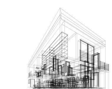 soyut mimari duvar kağıdı tasarımı, dijital konsept arkaplan