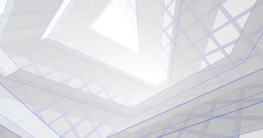 Mimari sanat konseptinde soyut çizgiler, minimum geometrik şekiller. 