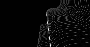 Mimari sanat konseptinde soyut çizgiler, minimum geometrik şekiller. 