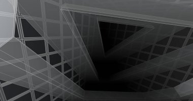 Mimari sanat konseptinde soyut çizgiler, minimum geometrik şekiller. 